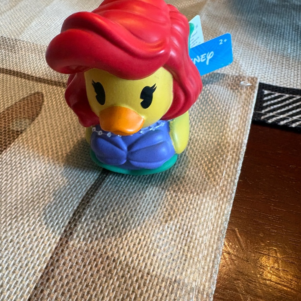 Disney Ariel Duck Toy - Red, Yellow, Purple, Green